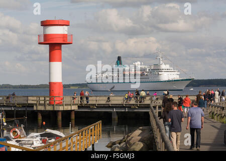 Eckernfoerde, Germania, la nave di crociera Albatros in Eckernfoerder Bay Foto Stock