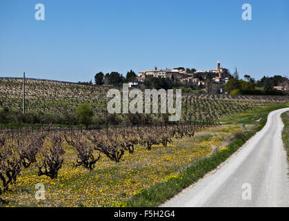 Rasteau un villaggio ai piedi del Mont Ventoux Foto Stock