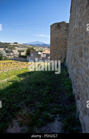 Rasteau un villaggio ai piedi del Mont Ventoux Foto Stock