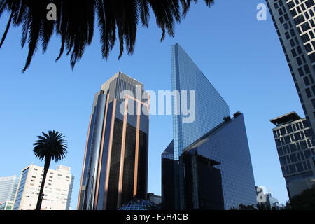 Il Mexican Stock Exchange e altri edifici moderni, Città del Messico /La Bolsa Mexicana y edificios modernos, Ciudad de México Foto Stock