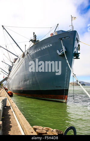 La SS Geremia O'Brien WW2 nave Liberty, ormeggiata al Pier 45, Fisherman's Wharf di San Francisco CA Foto Stock