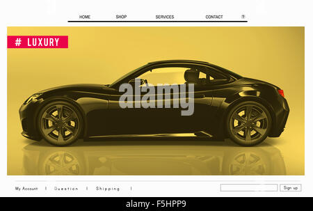 Sito web di auto Homepage Layout concetto di pubblicità Foto Stock