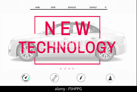 Sito web di auto Homepage Layout concetto di pubblicità Foto Stock