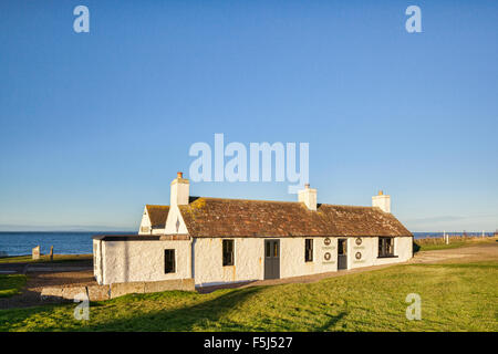 L' ultima casa in Scozia " a John O' Semole, Caithness in Scozia. Foto Stock