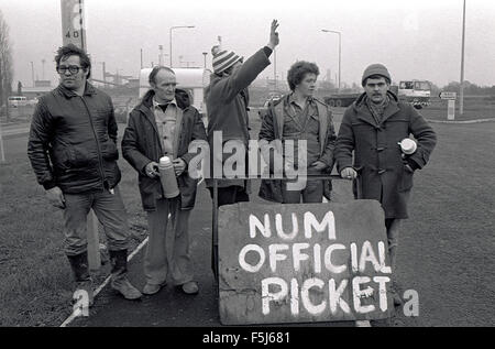 La sciopero dei minatori nel 1984/85 durato un anno intero. Il box nel Galles del Sud bacino è stato un importante datore di lavoro. Foto Stock