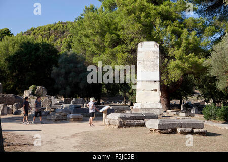 Antiche rovine di Olympia, Olimpia Foto Stock