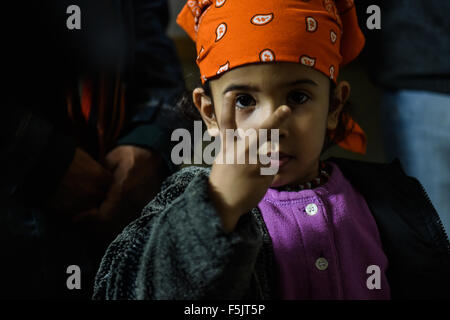 Di detenzione per rifugiati facility Bela-Jezova in Bela pod Bezdezem, Repubblica Ceca, 5 novembre 2015. (CTK foto/Radek Petrasek) Foto Stock