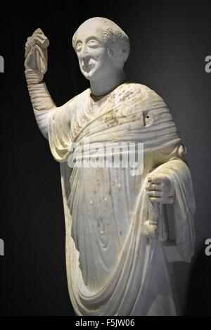 La città di Efeso Museo Archeologico (turco: Efes Müzesi) Selçuk vicino İzmir, Turchia. Il proconsole Stephanos statua. Foto Stock