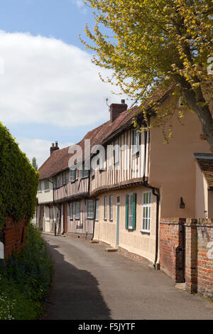 Strada laterale in Boxford, Suffolk Foto Stock