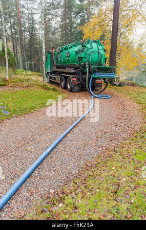 Rifiuti di trattamento acqua Foto Stock