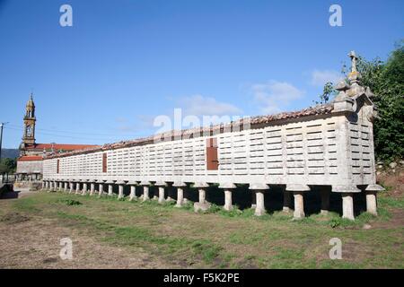 Il più grande horreo della Galizia a Carnota Foto Stock