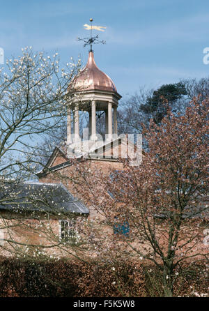 Banderuola sulla sommità di una cupola in una casa di campagna inglese Foto Stock