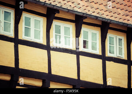 Graticcio casa tradizionale in Ribe danimarca Foto Stock