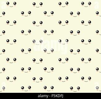 Facce buffe pattern Illustrazione Vettoriale