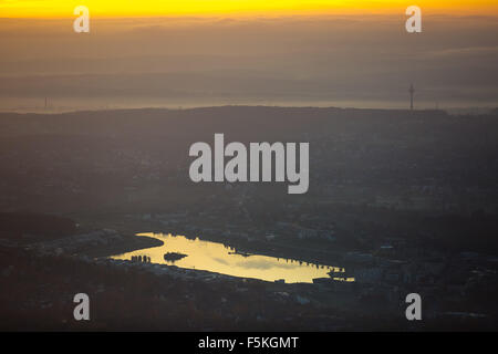 Phoenix Lago del quartiere di Dortmund - Hoerde, ex sito dell'acciaieria Phoenix East, Dortmund Foto Stock