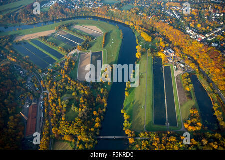 Stazione di pompaggio di acqua impianto di estrazione Ruhrvalley Witten fiume Ruhr Foto Stock