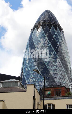 Il Gherkin a Londra, UK, 30 St Mary Axe Foto Stock