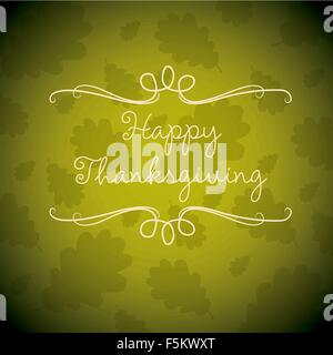 Felice ringraziamento card in formato vettoriale. Illustrazione Vettoriale