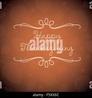 Felice ringraziamento card in formato vettoriale. Illustrazione Vettoriale