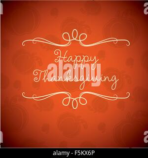 Felice ringraziamento card in formato vettoriale. Illustrazione Vettoriale