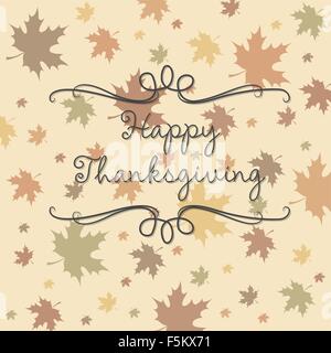 Felice ringraziamento card in formato vettoriale. Illustrazione Vettoriale