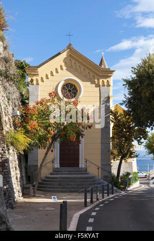 Santa Caterina, un neo-gotica chiesa in Via Pasitea, Positano, Italia Foto Stock