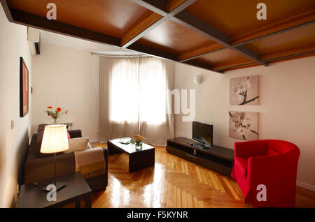 Vista generale di interni attico loft Appartamento Foto Stock