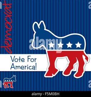 Elezione presidenziale americana card/poster in formato vettoriale. Illustrazione Vettoriale