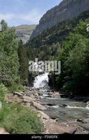 La Valle de Ordesa, Parco Nazionale di Ordesa y Monte Perdido, provincia di Huesca, Aragona, Spagna Foto Stock