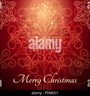 Fiocchi di neve di festa sfondo con scritte Buon Natale. Illustrazione Vettoriale