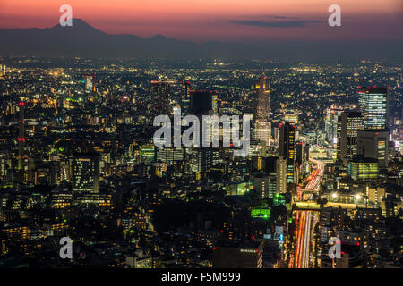 Vista generale di Tokyo,da Roppongi Hills,Minato-Ku,Tokyo Giappone Foto Stock