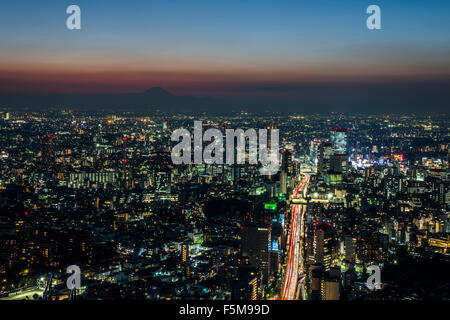 Vista generale di Tokyo,da Roppongi Hills,Minato-Ku,Tokyo Giappone Foto Stock