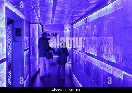 Ingresso al Pub di ghiaccio, Praga, Repubblica Ceca Foto Stock