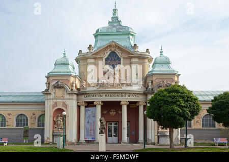 Edificio, fiera "Výstaviště", Holešovice, Praga, Repubblica Ceca Foto Stock