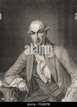 Johann Heinrich Merck, 1741 - 1791, un editor, scrittore e naturalista Foto Stock