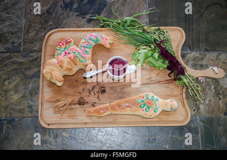 Guaguas de Pan e Colada Morada Foto Stock