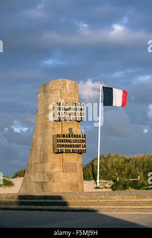 La Seconda Guerra Mondiale monumento leclerc a Utah Beach, Saint-Martin-de-Varreville, Normandia, Francia Foto Stock