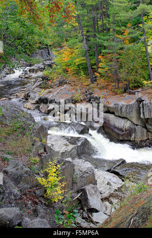 Le formazioni rocciose Swift River Canyon Coos Byron Maine New England USA Foto Stock