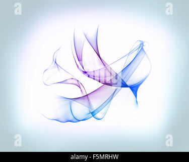Linee astratte su un bianco di massa posteriore Foto Stock
