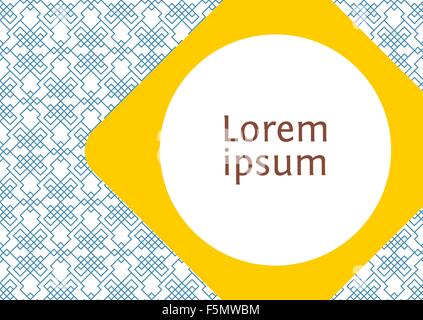 Invito, business o biglietto di auguri Modello. Elegante cornice e geometriche del modello lineare design di sfondo Illustrazione Vettoriale
