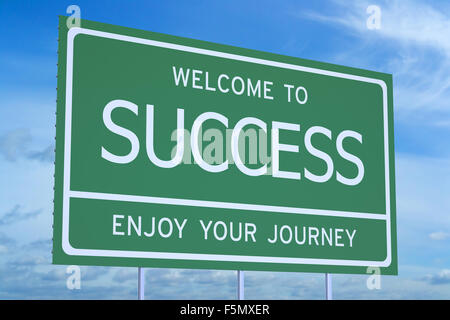 Benvenuti al concetto di successo su billboard Foto Stock