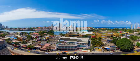 Splendido angolo di alta vista di Cartagena, Colombia Foto Stock