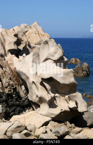 Le formazioni rocciose, Campomoro, Corsica, Francia Foto Stock