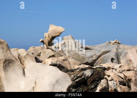 Le formazioni rocciose, Campomoro, Corsica, Francia Foto Stock