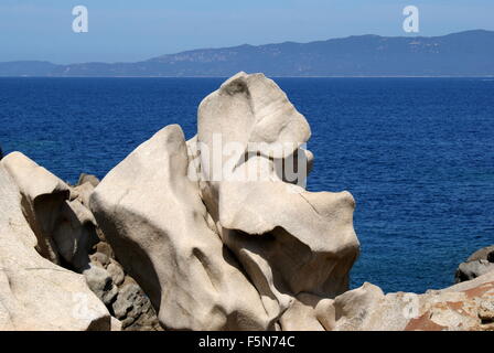 Le formazioni rocciose, Campomoro, Corsica, Francia Foto Stock