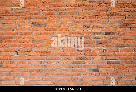 Bella brickwall in differenti tonalità di arancio Foto Stock