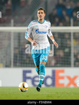 Praga, Repubblica Ceca. 05 Nov, 2015. Neustaedter romano di Schalke durante l'Europa League gruppo K partita di calcio tra Sparta Praga e FC Schalke 04 al Letna Stadium di Praga Repubblica Ceca, 05 novembre 2015. Foto: Thomas Eisenhuth/dpa/Alamy Live News Foto Stock