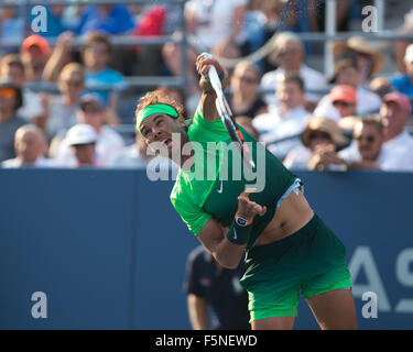 Rafael Nadal (ESP) a US Open 2015, USTA Billie Jean King National Tennis Center,New York, Foto Stock