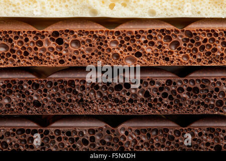 Barra di cioccolato texture Foto Stock