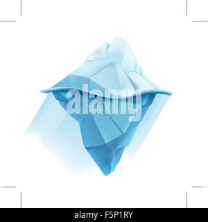 Iceberg, bassa poli stile icona vettore Illustrazione Vettoriale